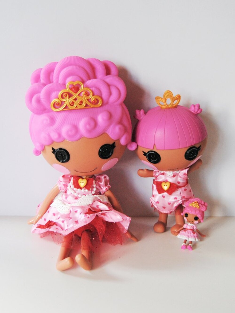 3 pc Lot  Lalaloopsy Sew Royal Princess Party Crumpet & Sister Tea Cup Hearts